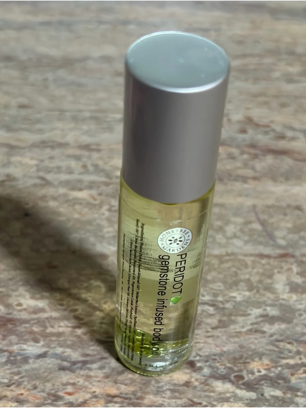 NIB Without Contrast Rose Quartz & Peridot Gemstone Infused Essential Body Oils